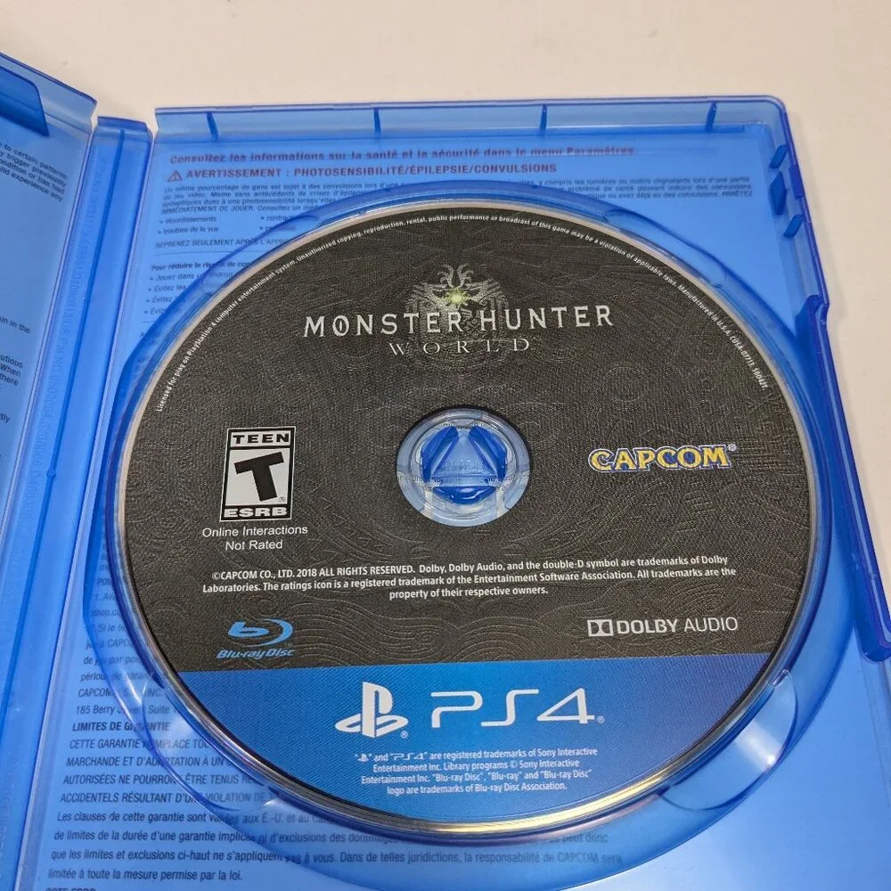 Monster Hunter World PS4 Sony Playstation 4 Teen Rating ESRB Capcom 2018